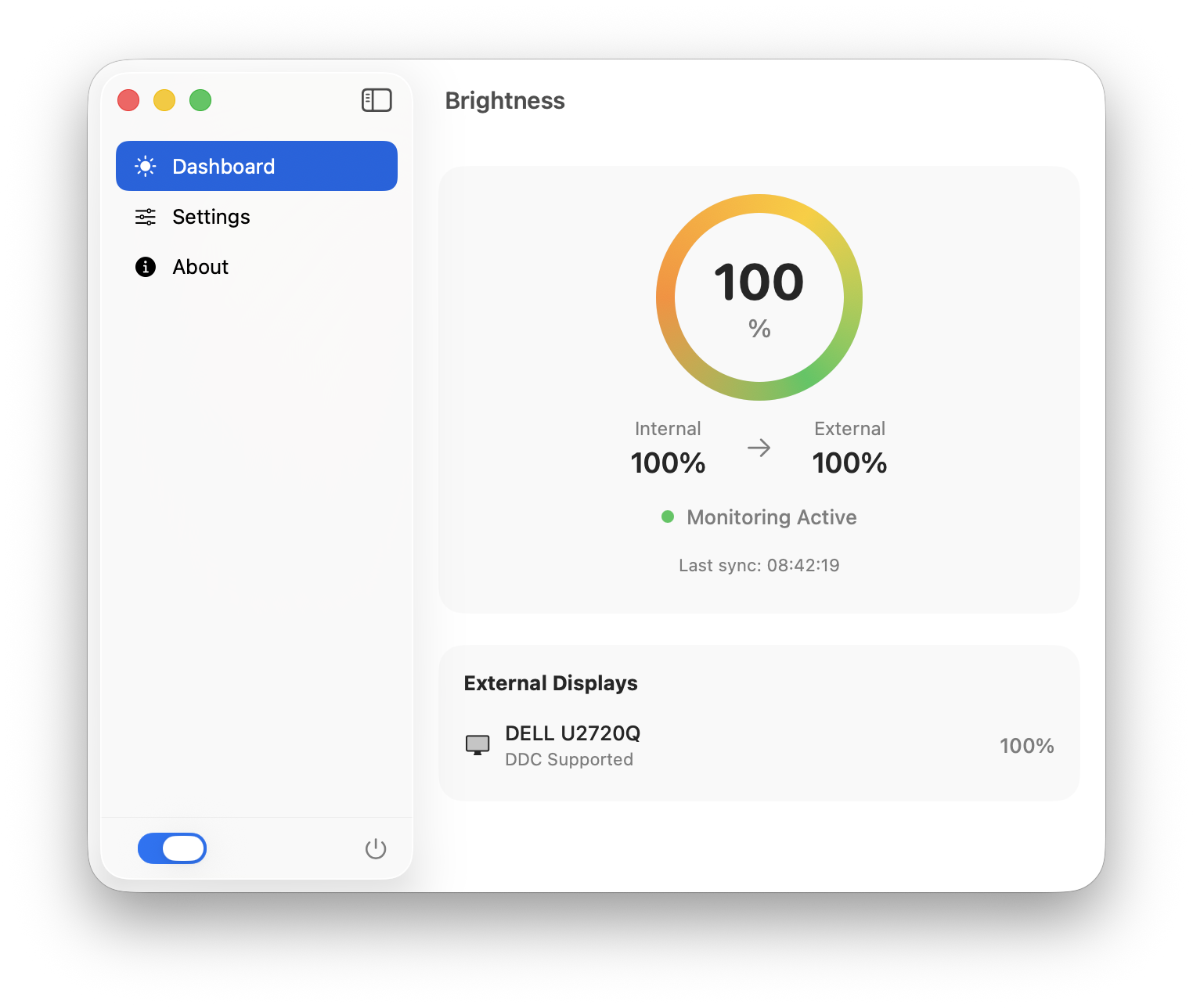 Brightness Dashboard